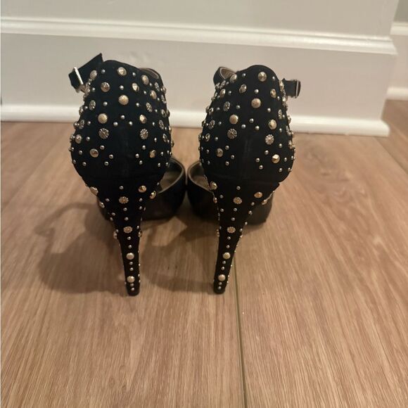 BCBG Black Studded Open Toe Heel - Picture 2 of 4